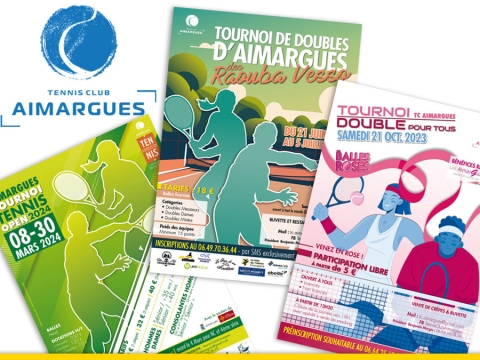 Tennis Club Aimargues affiches tournoi