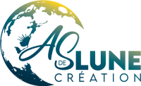 Logo As de Lune Création, illustratrice mix média